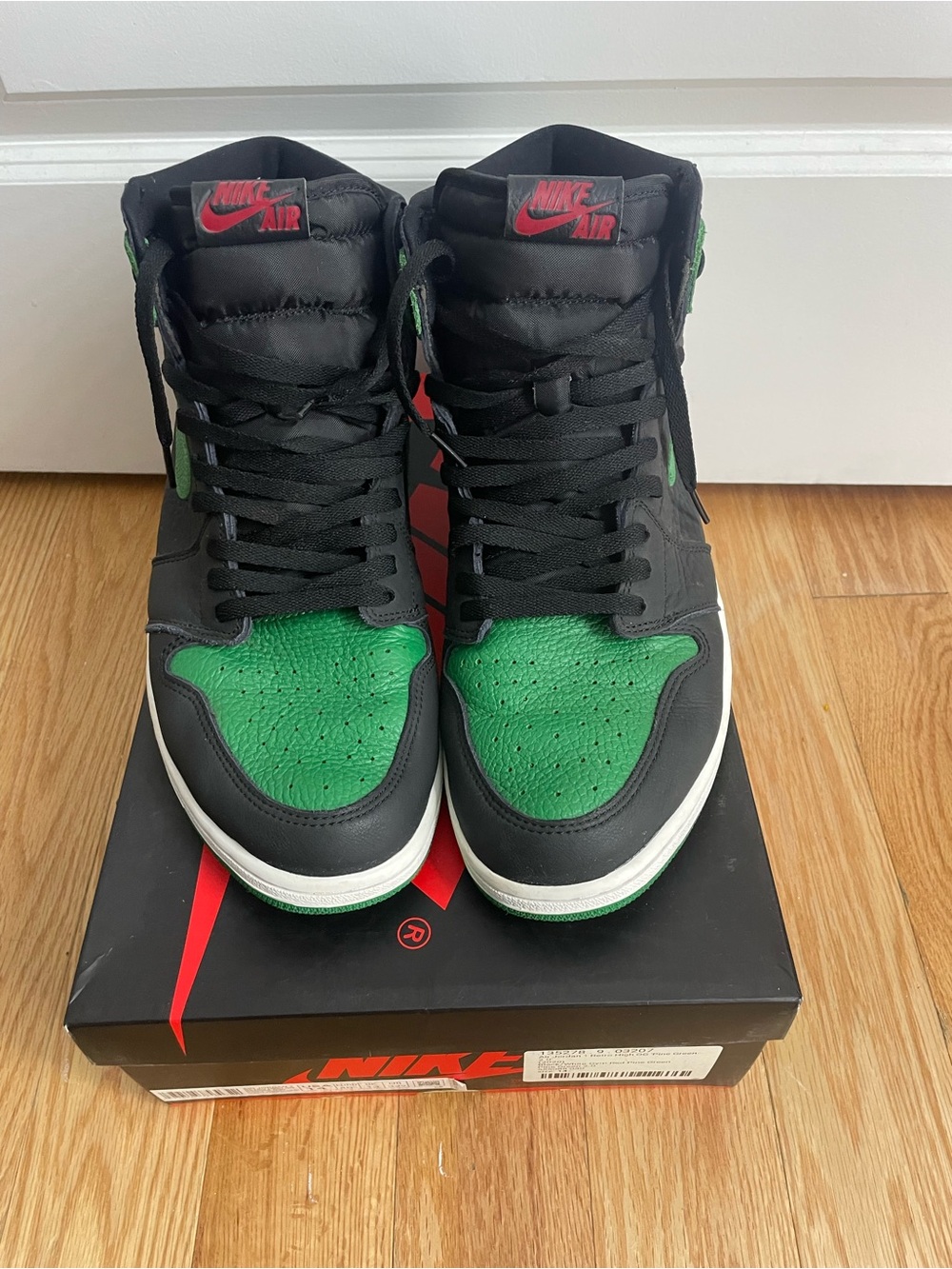 Nike Air Jordan 1 Mid Black/Green Men’s Sneakers size 14 worn twice ( like new )